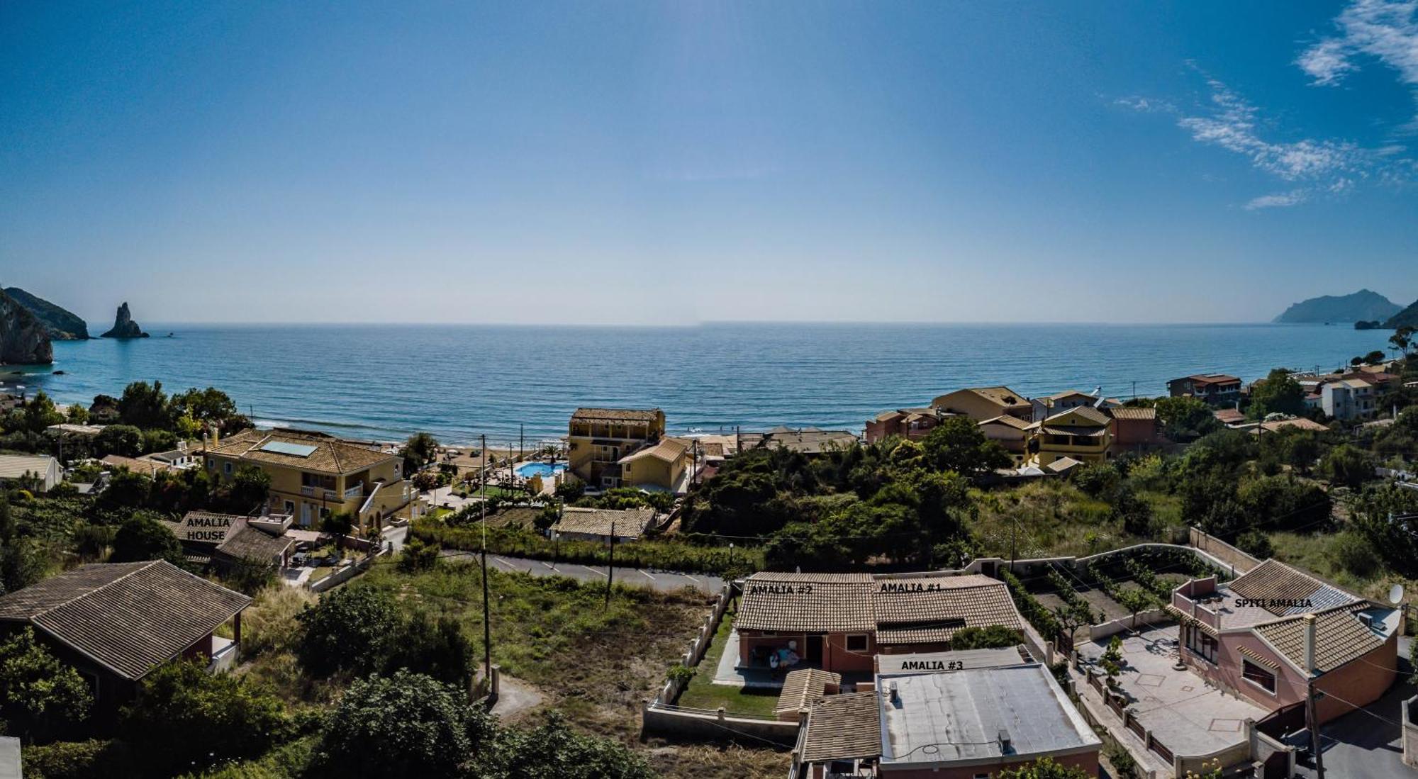 Amalia Cottages Agios Gordios  Bagian luar foto